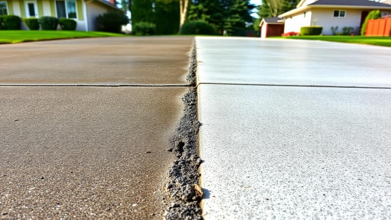 Driveway being pressure washed in north Snohomish County